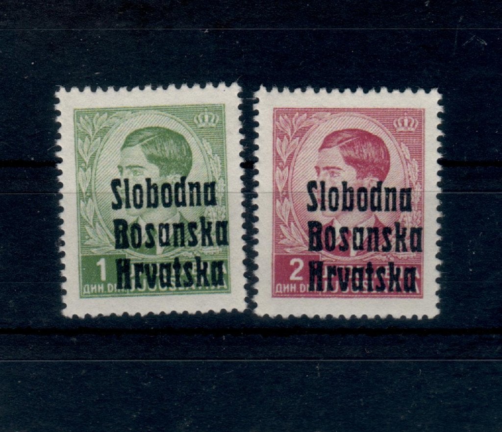 B219A) 1941 Banja Luka Kroatie lok Mi 1/2 €2600 MNH geen gar, Verzenden, Overige landen, Postfris