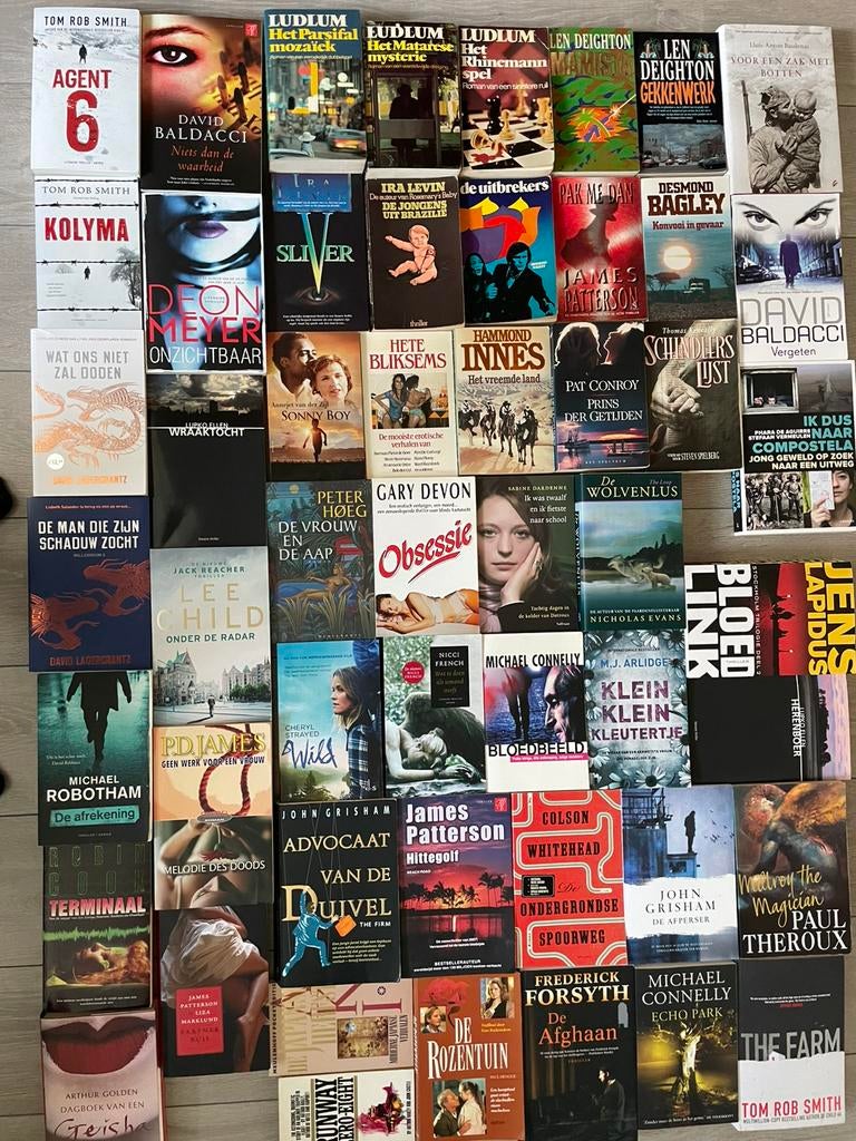 Partij boeken, diverse genres, ook engelstalige., Ophalen, Zo goed als nieuw
