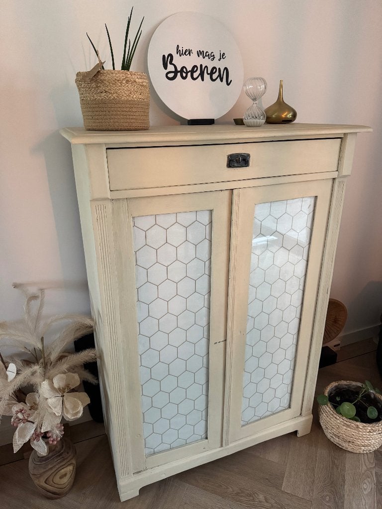 Meidenkast met planken en lade - Crèmekleurig, Ophalen