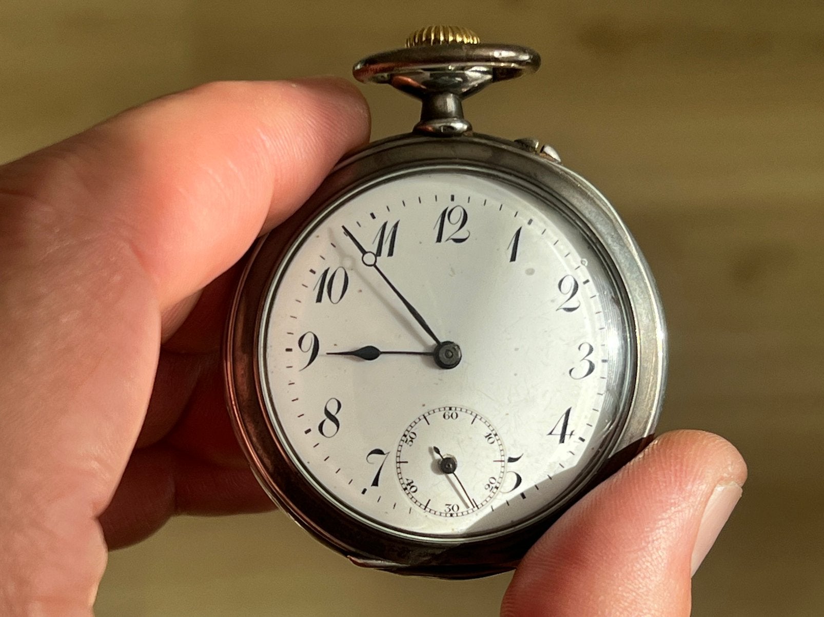 Antiek Zilveren Billodes (Zenith) Zakhorloge uit 1900, Overige merken, Zakhorloge, 1900 tot 1930, Ophalen of Verzenden