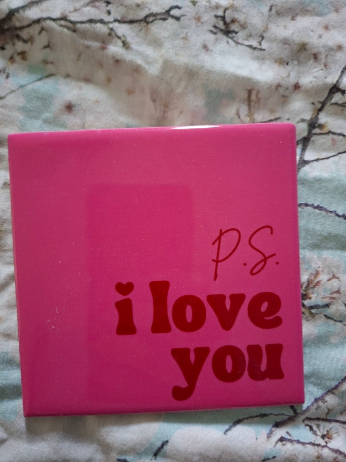 Roze tegeltje met 'P.S. i love you' opdruk, Ophalen of Verzenden