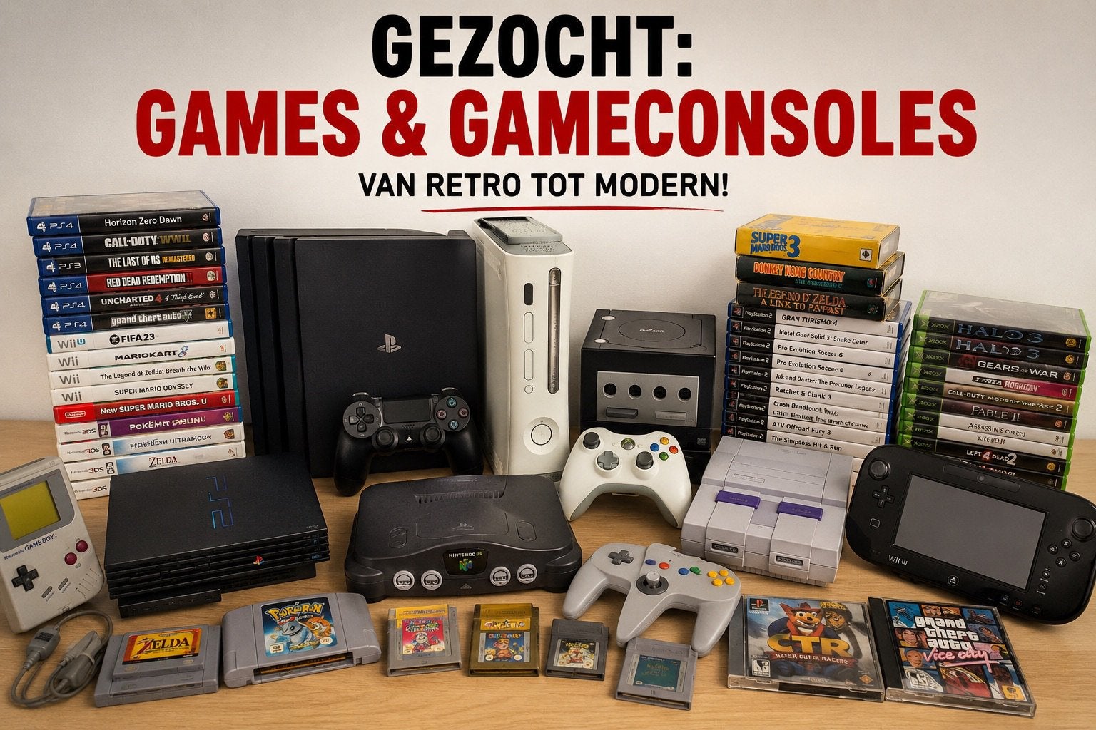 GEZOCHT: Games & Consoles –Alle generaties | Goede prijs!, 3 spelers of meer, Ophalen, Zo goed als nieuw, Vanaf 3 jaar