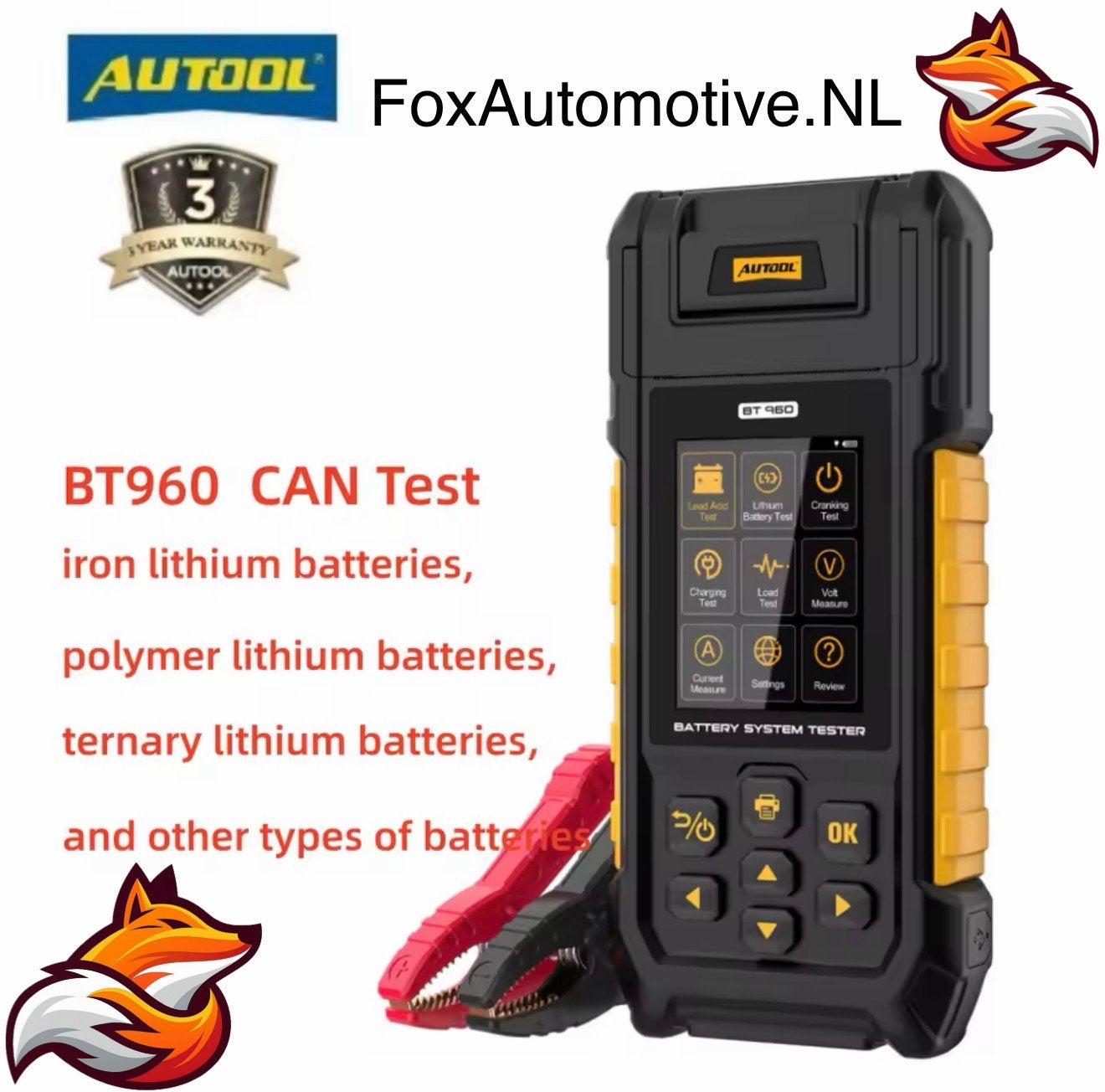 AUTOOL BT960 Accutester – 6V t/m 72V, Ophalen of Verzenden