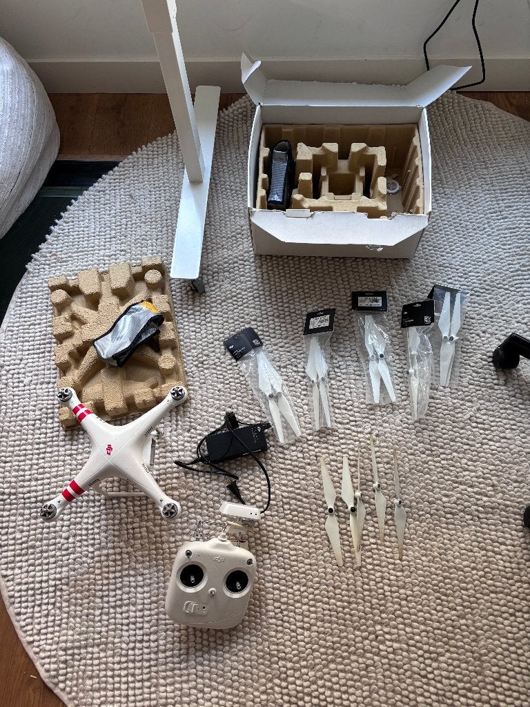 DJI Phantom 2 Vision+ drone met accessoires, Audio, Tv en Foto, Ophalen, Gebruikt, Cameradrone, 100 tot 1000 meter