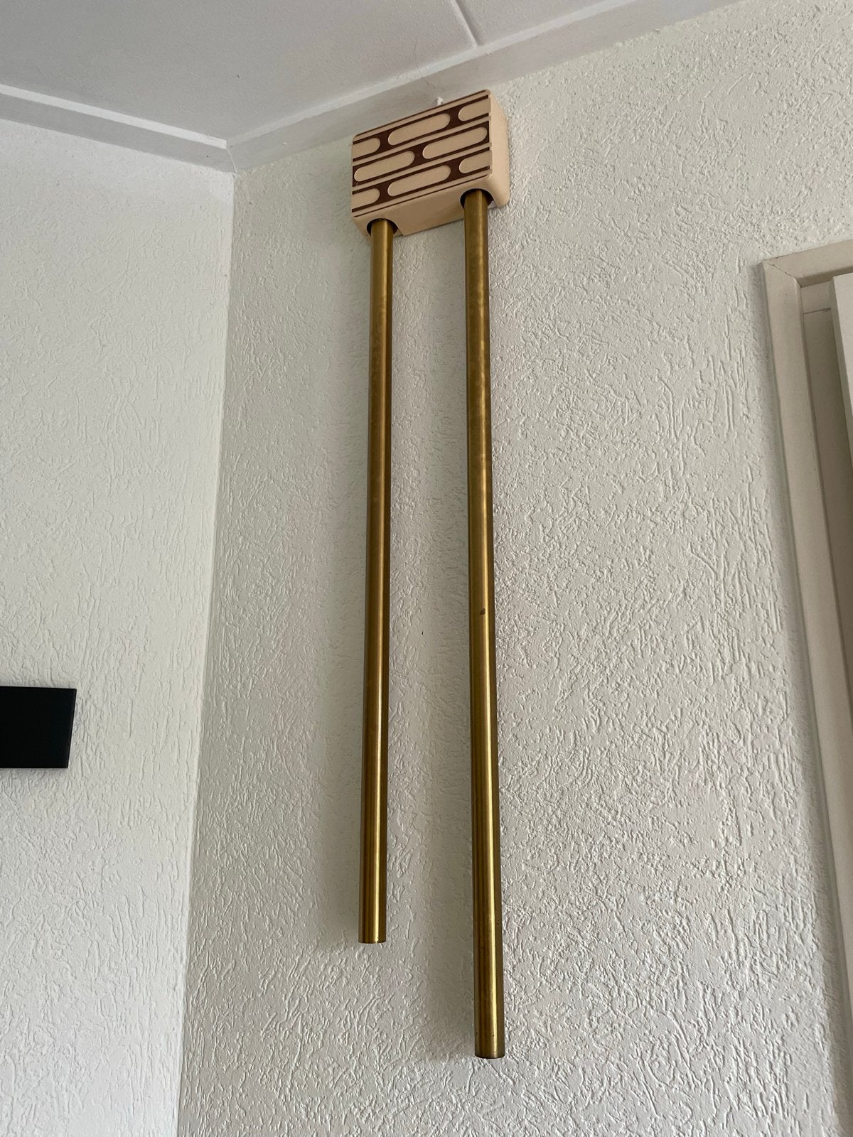 Vintage Deurbel Gong - Messing(look) buizen, Ophalen, Vintage, Gebruikt, Kunststof