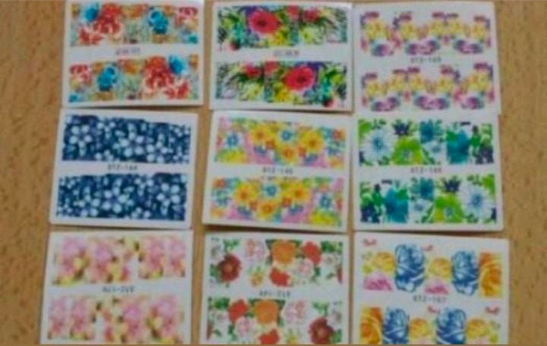 Watertransfer nagelstickers bloem x10 diverse knutselen, Overige kleuren, Nieuw, Ophalen of Verzenden, Handen en Nagels