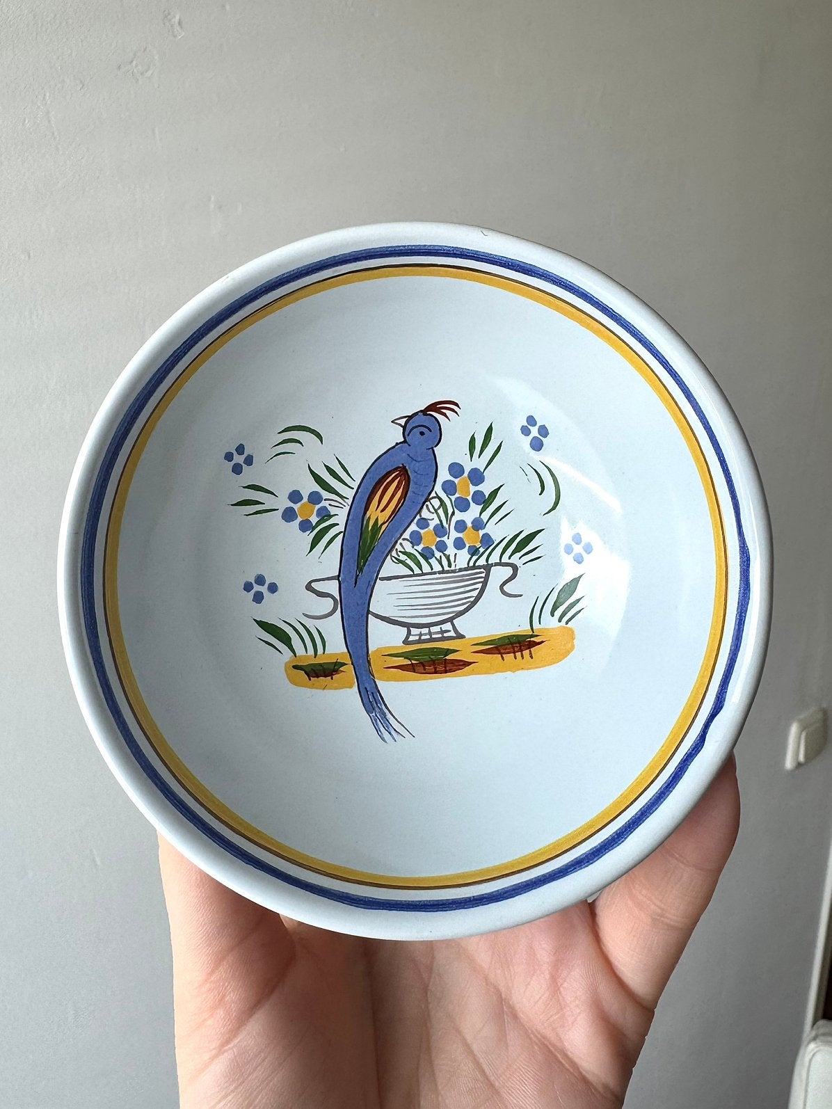 Henriot Quimper Jardin d’Été Schaaltje frankrijk vintage, Antiek en Kunst, Verzenden