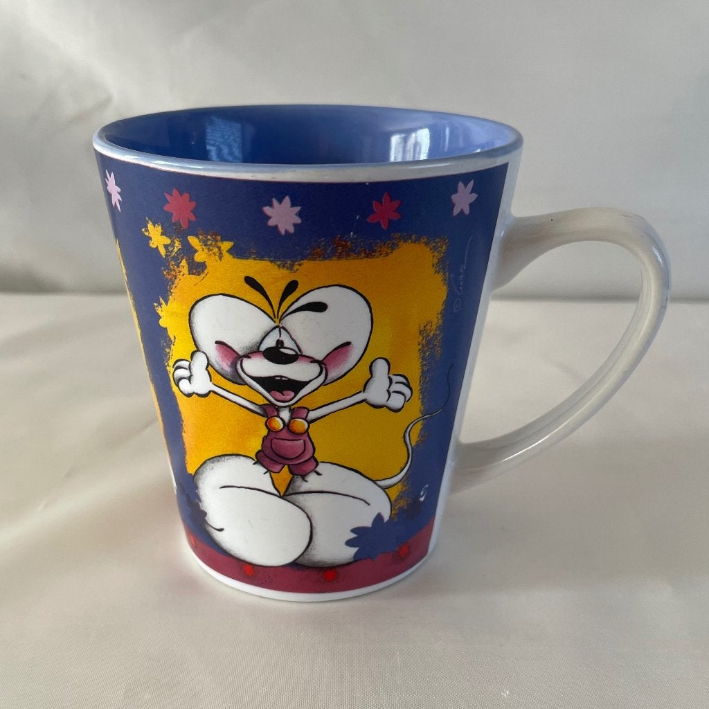 Diddl mok ‘Jij bent knuffel kaascool’ blauw geel, Verzamelen, Ophalen of Verzenden, Diddl, Zo goed als nieuw, Servies