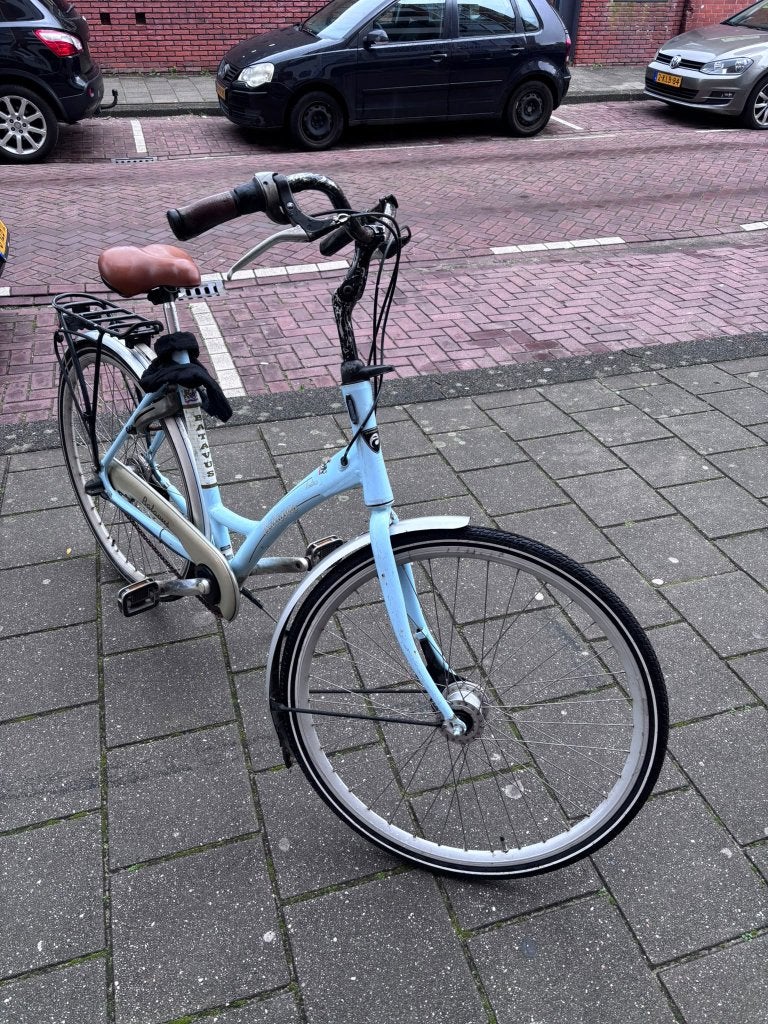 Batavus fiets met 3 versnellingen en handrem, Ophalen, Gebruikt, Velgrem, Versnellingen