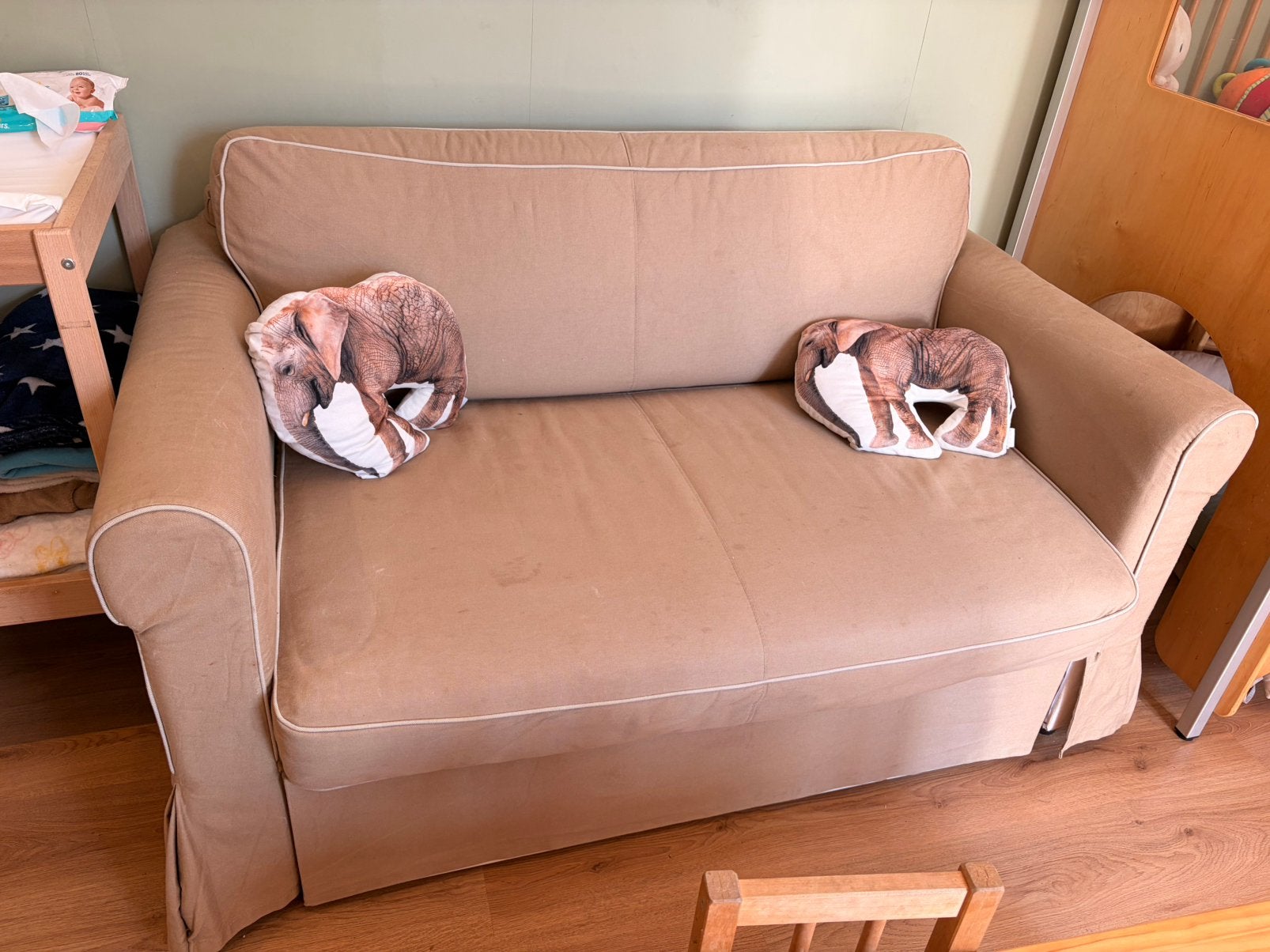 Ikea slaapbank, Ophalen, Zo goed als nieuw, 75 tot 100 cm, Tweepersoons