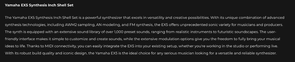 Yamaha EX5R sound module, Ophalen, Zo goed als nieuw