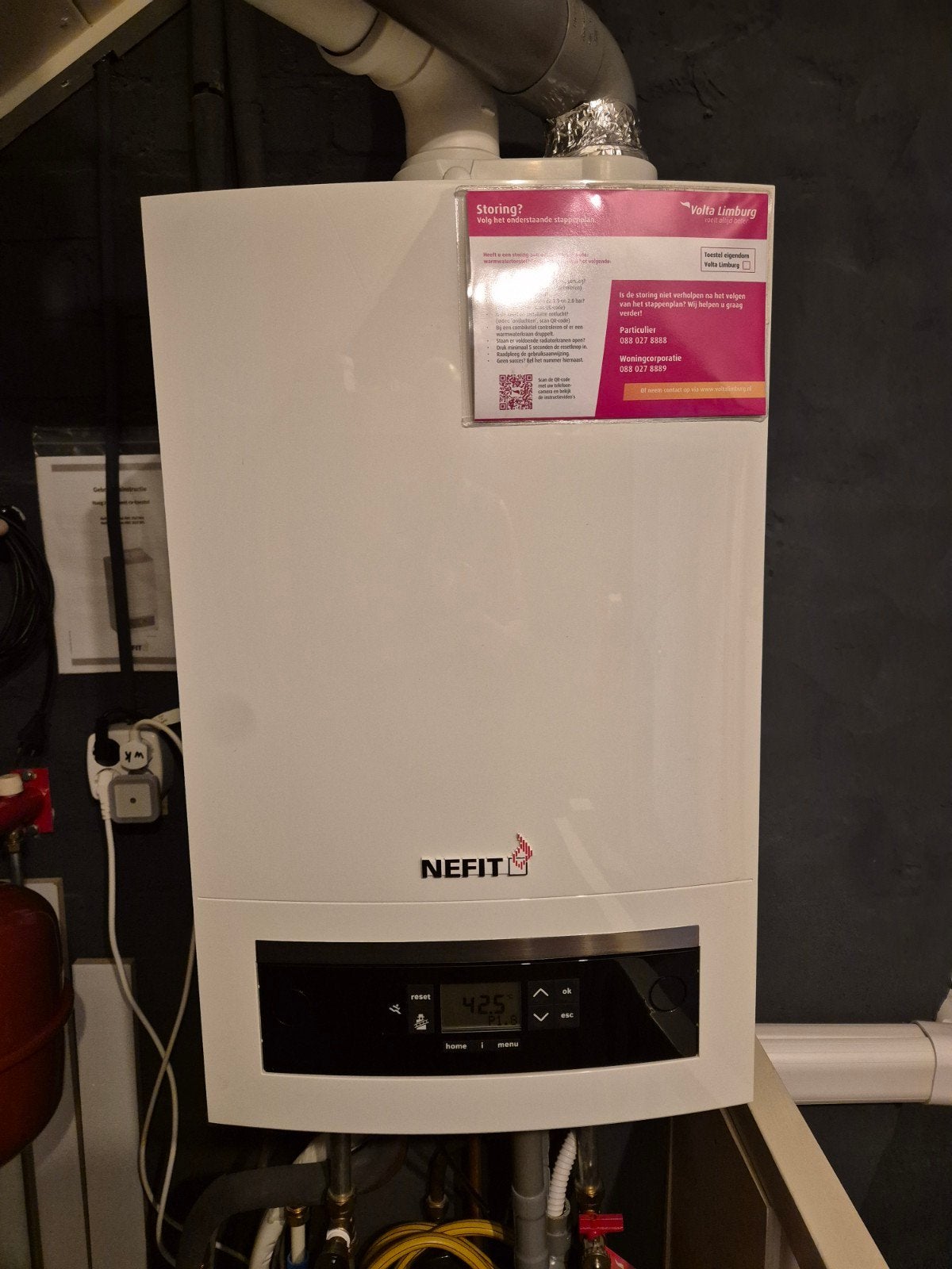 Nefit HR-ketel met slimme Moduline thermostaat, Doe-het-zelf en Verbouw, Verwarming en Radiatoren, Ophalen, 30 tot 80 cm, Gebruikt