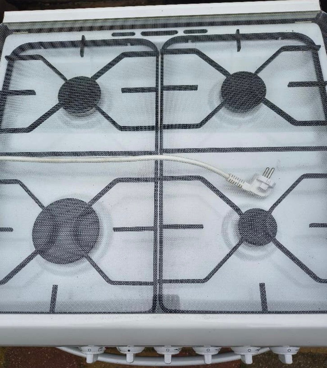 Bosch Vrijstaand Gasfornuis met Oven - Wit, Gebruikt, 60 cm of meer, Gas, Vrijstaand