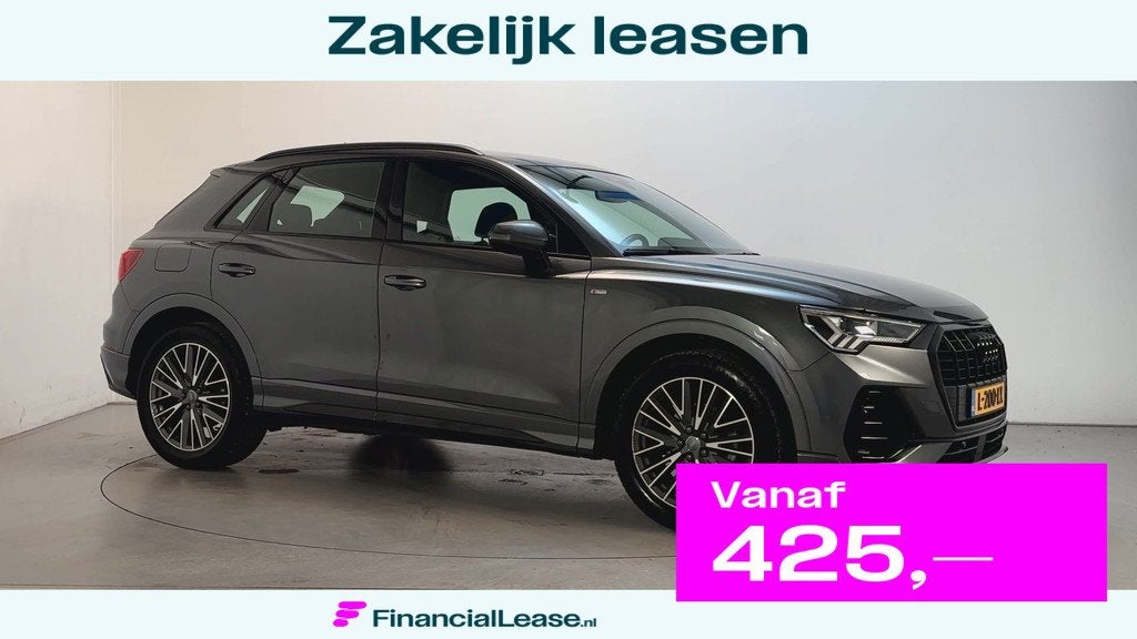 Audi Q3 35 TFSI S Edition Trekhaak Navigatie Leder-Stof LED, 4 cilinders, 1505 kg, Leder en Stof, Origineel Nederlands