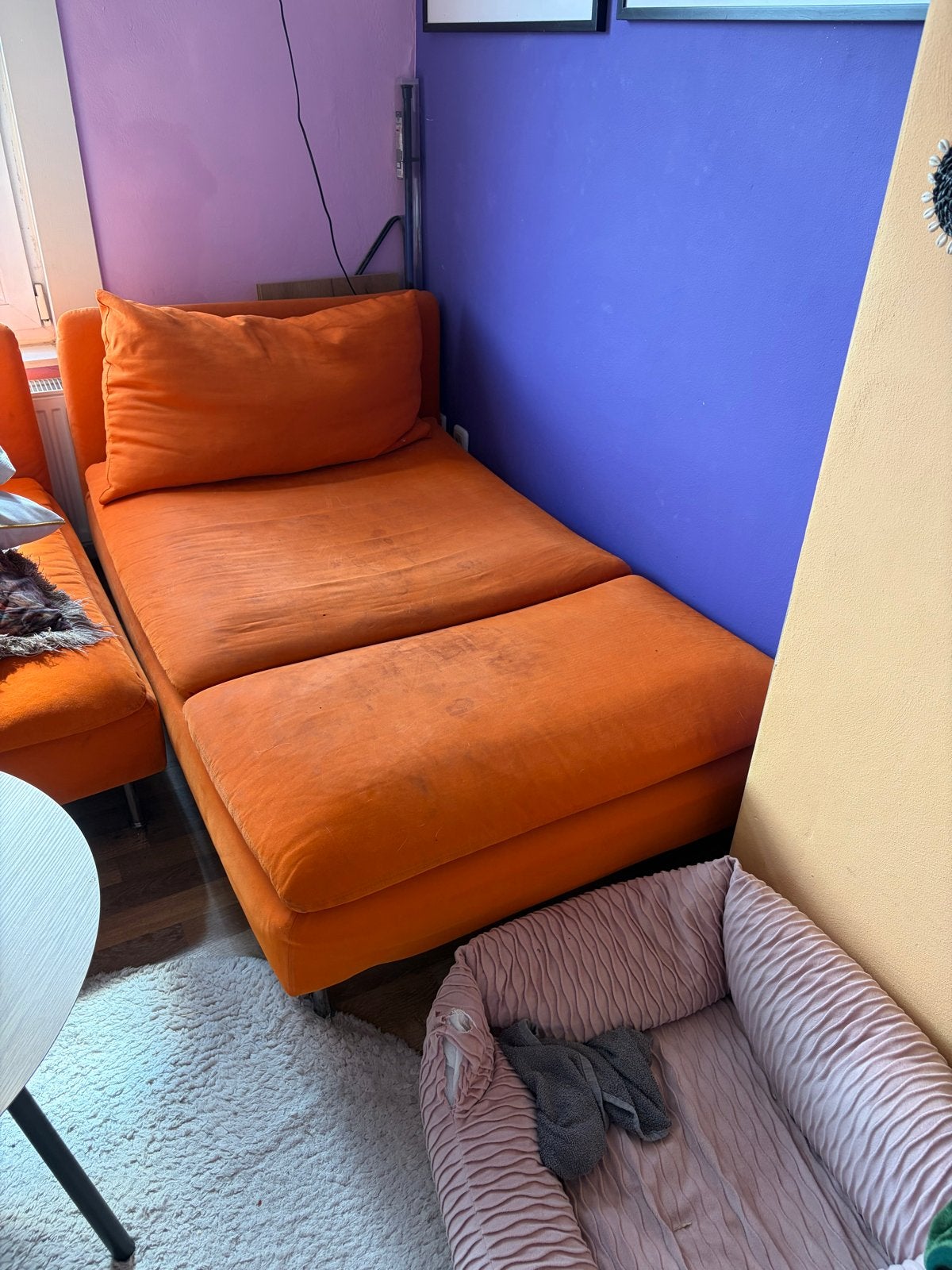 Soderhamn chaise longue met kussen €50, Ophalen, Gebruikt, Eenpersoons, Minder dan 150 cm