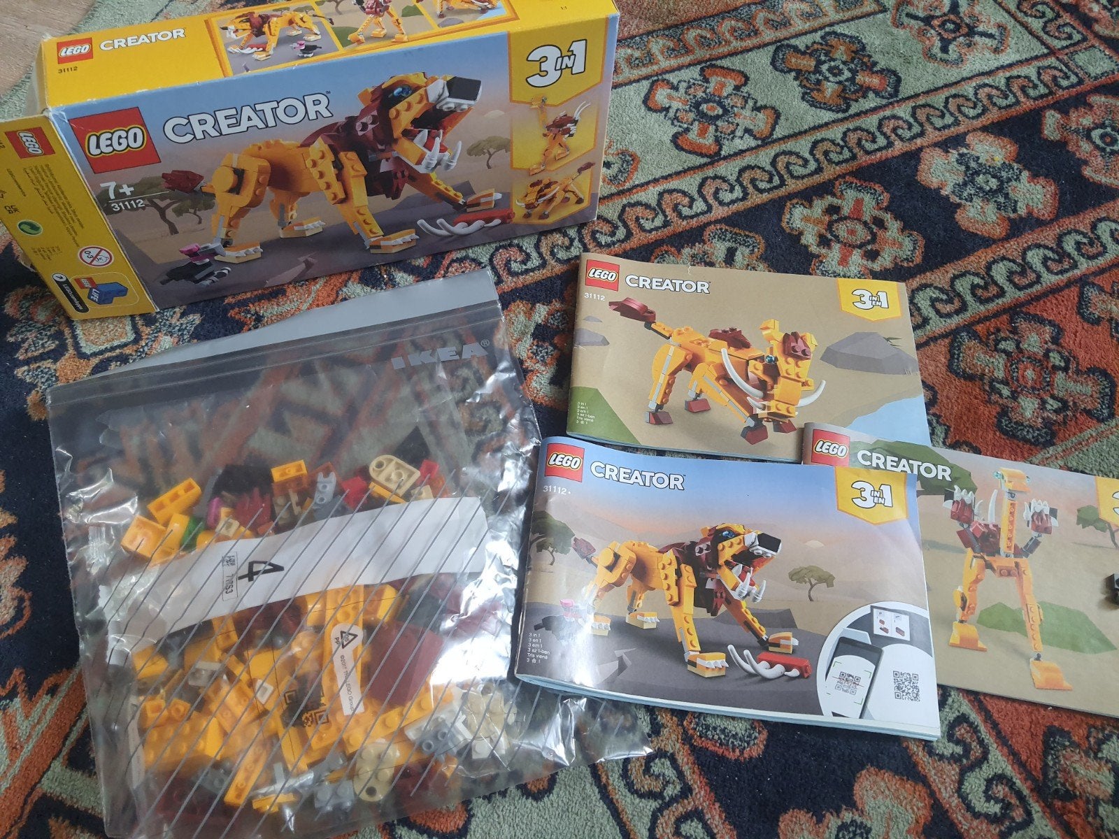 Lego Creator 3 in 1 Leeuw 31112, Lego, Ophalen of Verzenden, Zo goed als nieuw, Inclusief doos