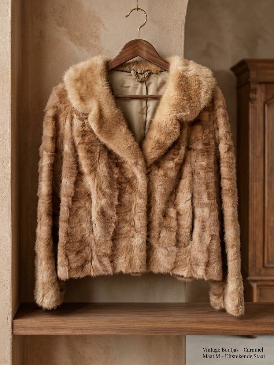 Vintage Kort bontjas (nerts) met zakken, Kleding | Dames, Ophalen of Verzenden, Gedragen, Bruin