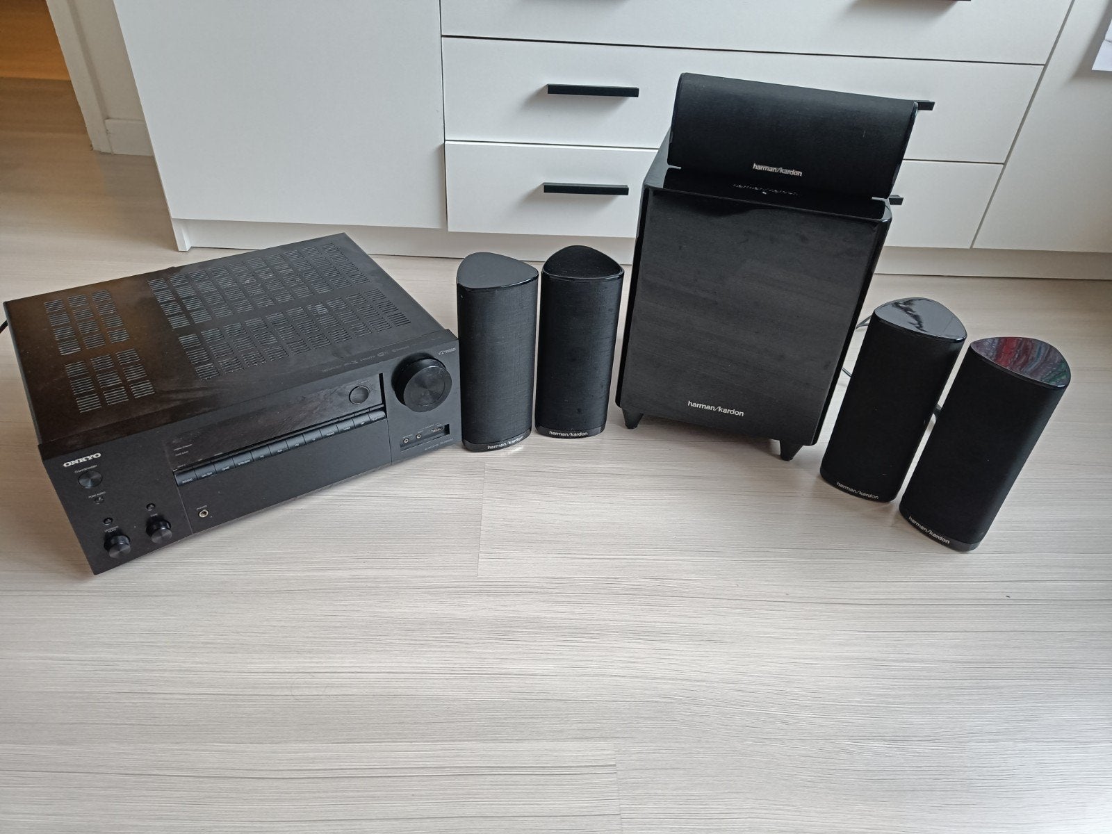 Onkyo TX-NR656 Receiver met Harman Kardon 5.1 Speakerset, Ophalen of Verzenden, Gebruikt, 5.1-systeem, Overige merken