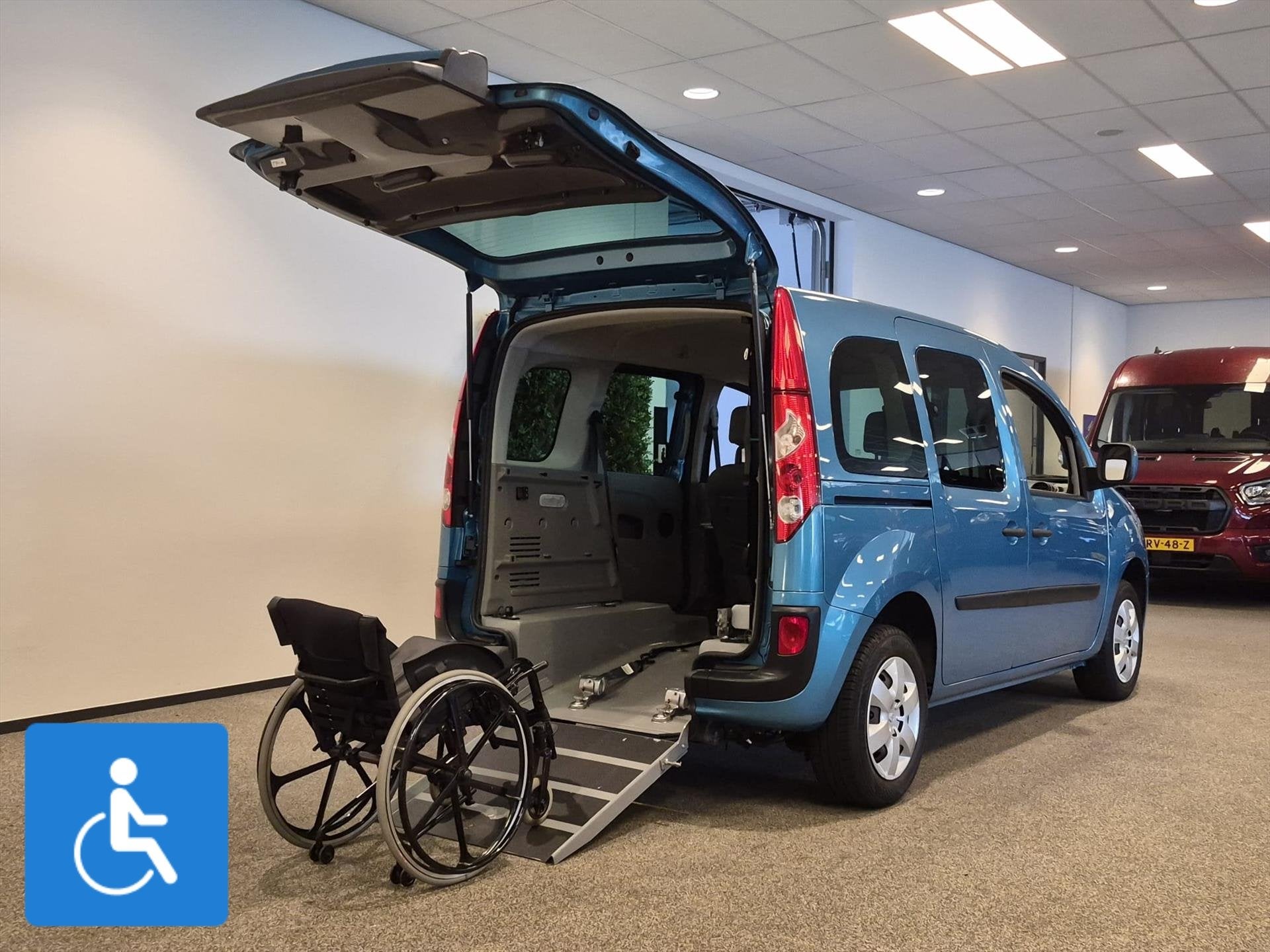 Renault Kangoo Rolstoelauto, Gebruikt, Blauw, Origineel Nederlands, Bedrijf