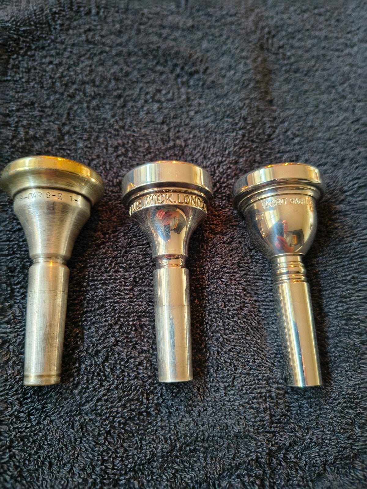 3 trombone mondst.  A. Courtois, Denis Wick, Vincent Bach, Ophalen of Verzenden, Zo goed als nieuw, Overige typen