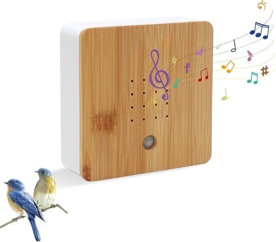 Nieuwe muziekdoos met rustgevende vogelgeluiden., Huis en Inrichting, Ophalen of Verzenden, Nieuw, Bruin, Hout