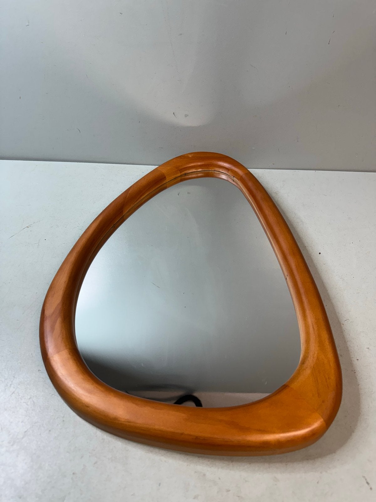 Retro Houten Spiegel - Organische Vorm - Vintage Charme, Ophalen, ?, ?, ?