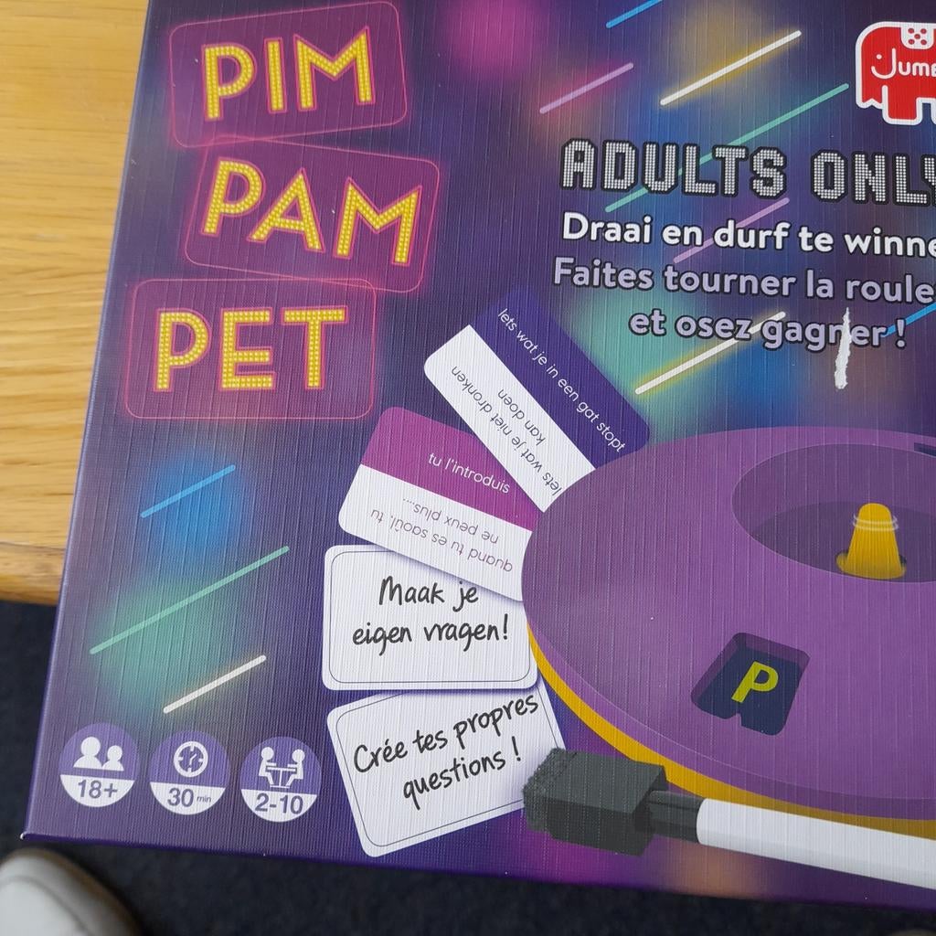 Pim pam pet, voor volwassenen, Hobby en Vrije tijd, Gezelschapsspellen | Bordspellen, Ophalen