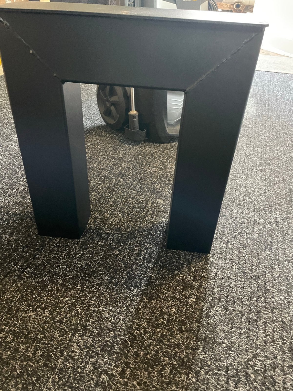 Zwarte metalen tafelpoten 45x40 cm, Huis en Inrichting, Tafelonderdelen, Ophalen, Tafelpoot, Gebruikt, Rond