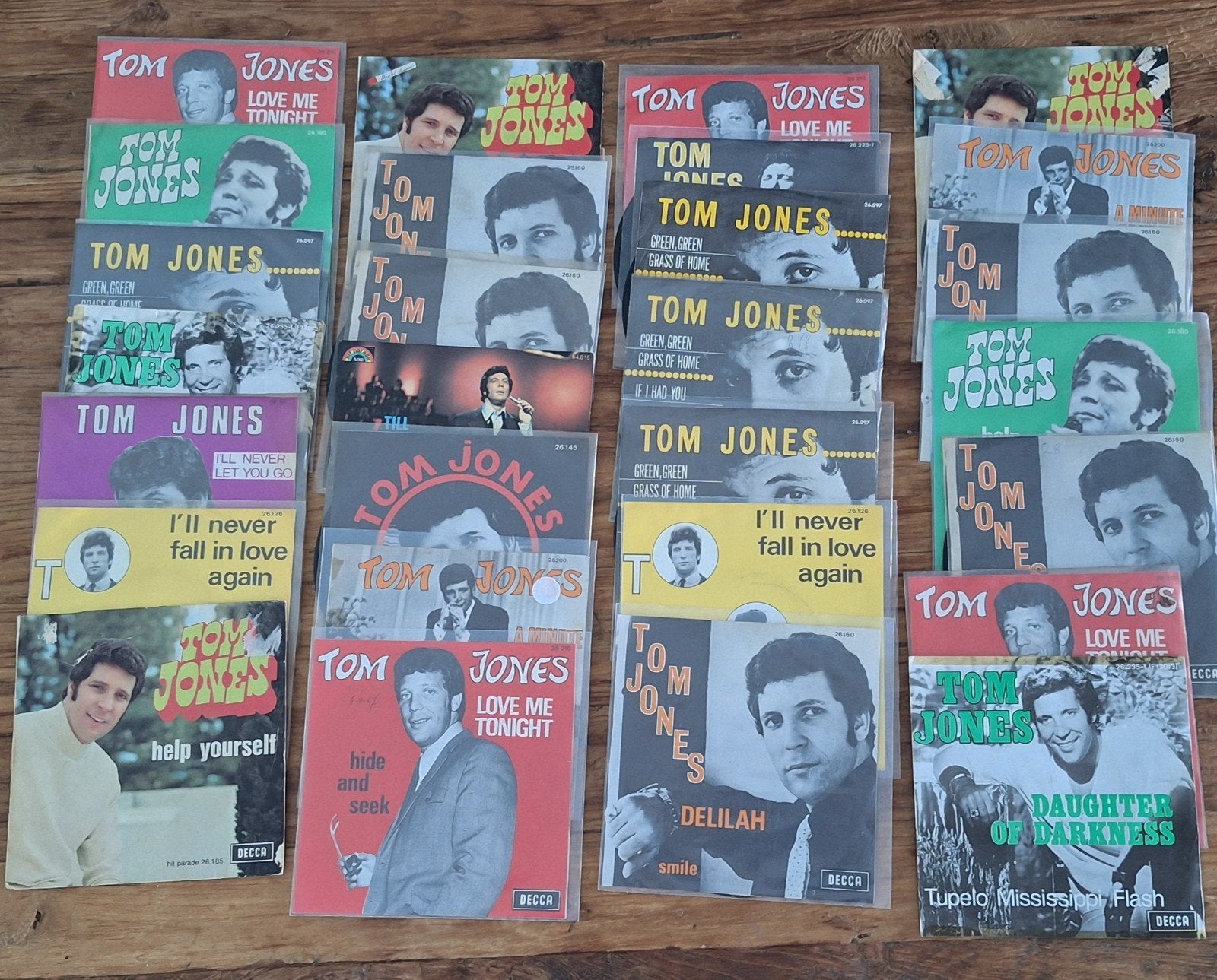 Singles Tom Jones, Cd's en Dvd's, Vinyl | Overige Vinyl, Ophalen, Gebruikt, Overige formaten