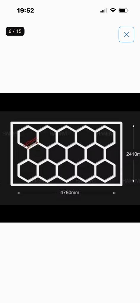 Hexagon verlichting, Huis en Inrichting, Ophalen, Nieuw, Kunststof