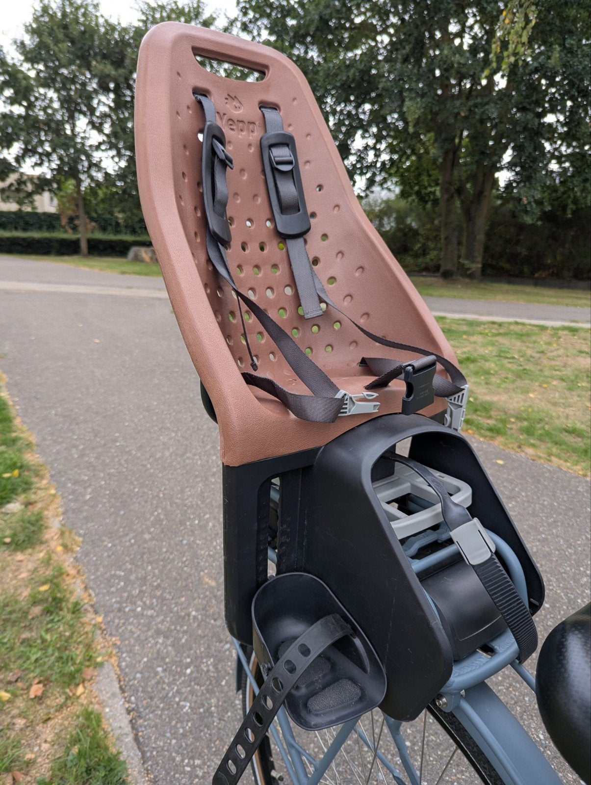 Thule Yepp Maxi fietszitje met adapter - Heel goede staat, Fietsen en Brommers, Fietsaccessoires | Fietsstoeltjes, Ophalen, Achterzitje