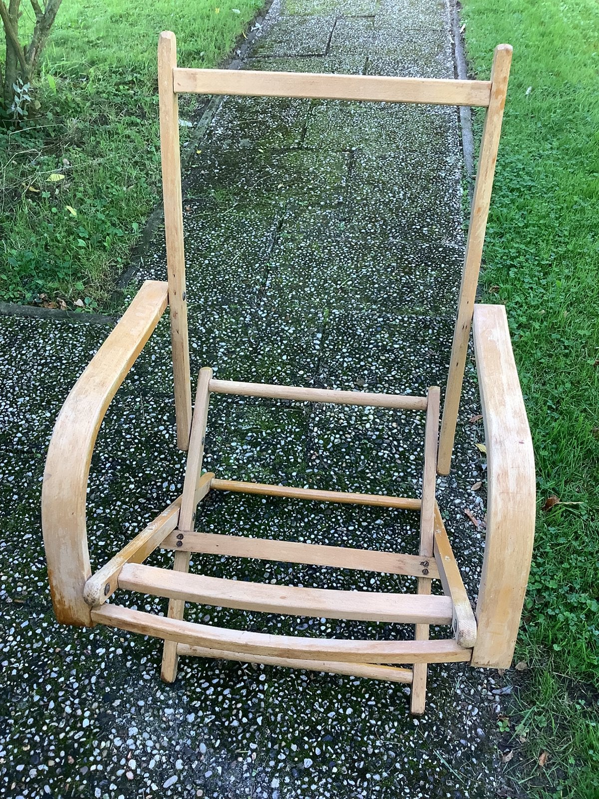 Houten vintage strandstoel van het merk Reyne, Ophalen, Gebruikt, Hout