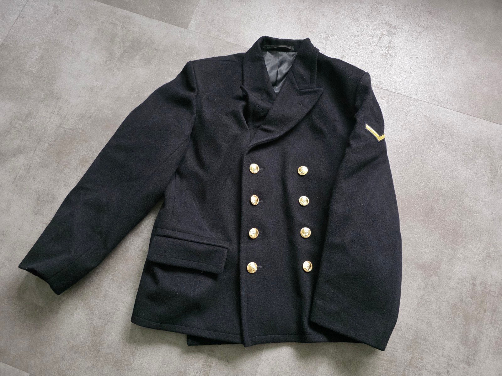 Marine duffelcoat van wol, Kleding | Heren, Ophalen of Verzenden