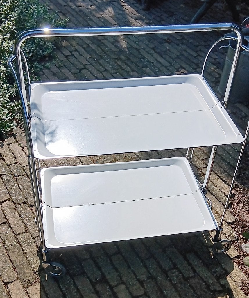Vintage bartender, trolley, opvouwbaar DINETT, BREMSHEY, Ophalen of Verzenden