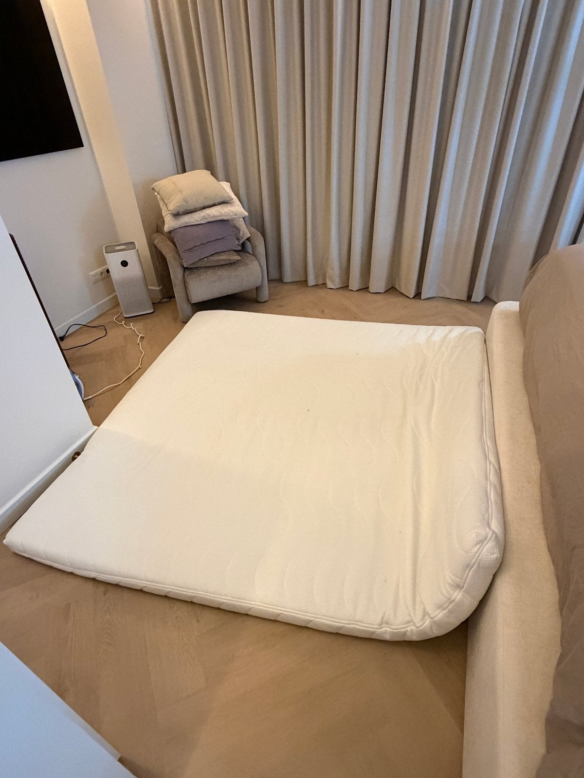 Topper 200x200 - 5 maanden oud - Hoes wasbaar, Huis en Inrichting, Slaapkamer | Matrassen en Bedbodems, Ophalen, Tweepersoons