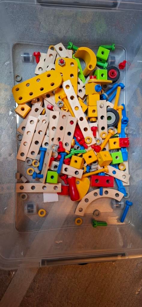 Houten Bouwset met Schroeven en Moeren - Educatief Speelgoed, Ophalen