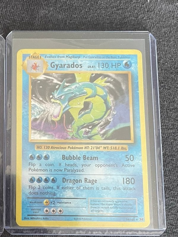 Gyarados #34, Ophalen of Verzenden, Zo goed als nieuw, Losse kaart, Foil