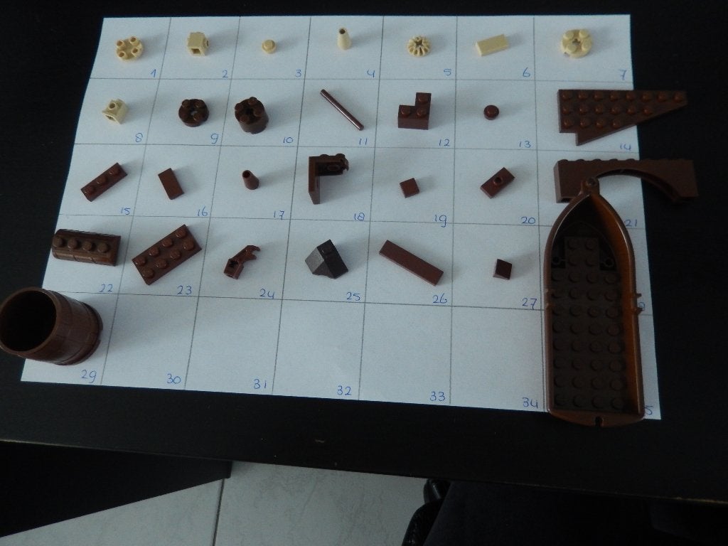 Diverse beige/bruin/fel groen en oranje lego (zie foto's), Ophalen of Verzenden, Zo goed als nieuw