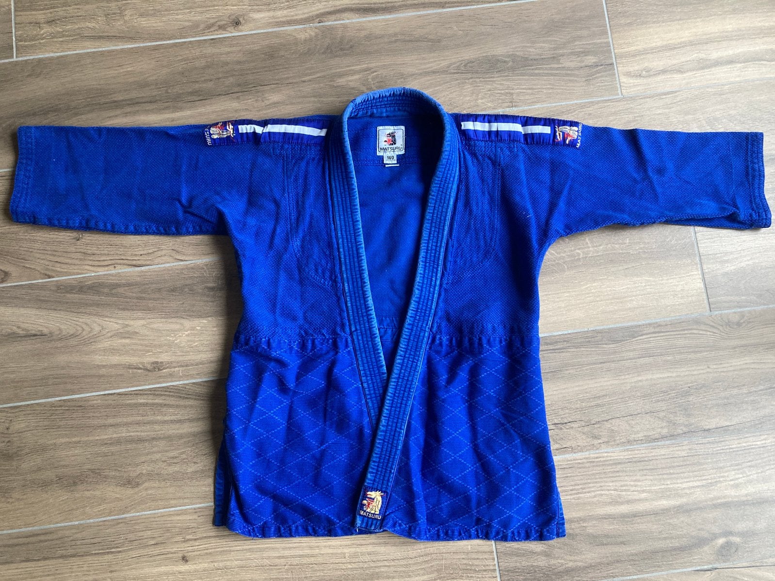 Judopak Matsuru blauw maat 160, Gebruikt, Maat XS of kleiner, Judo, Vechtsportpak