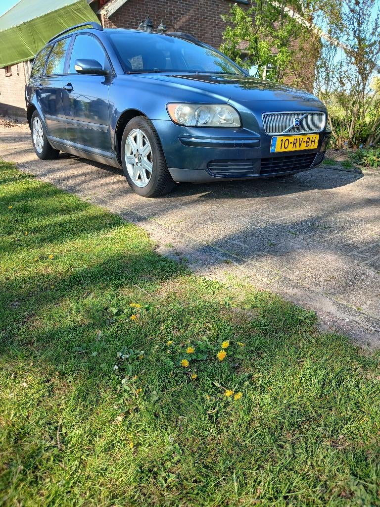 Volvo V50 2.4 140PK 2005 Blauw, Auto's, Stof, 700 kg, Blauw, Origineel Nederlands