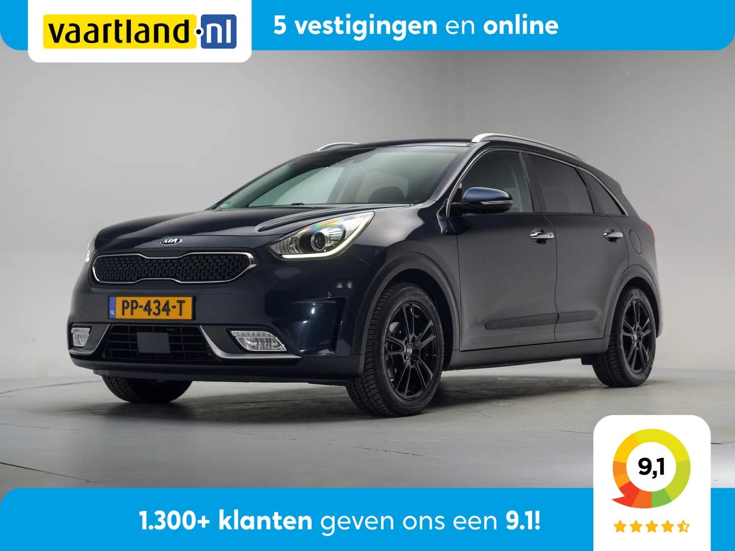 Kia Niro 1.6 GDi Hybrid ExecutiveLine [ Leder Navi Camera Cl, Automaat, Gebruikt, Blauw, 23 km/l