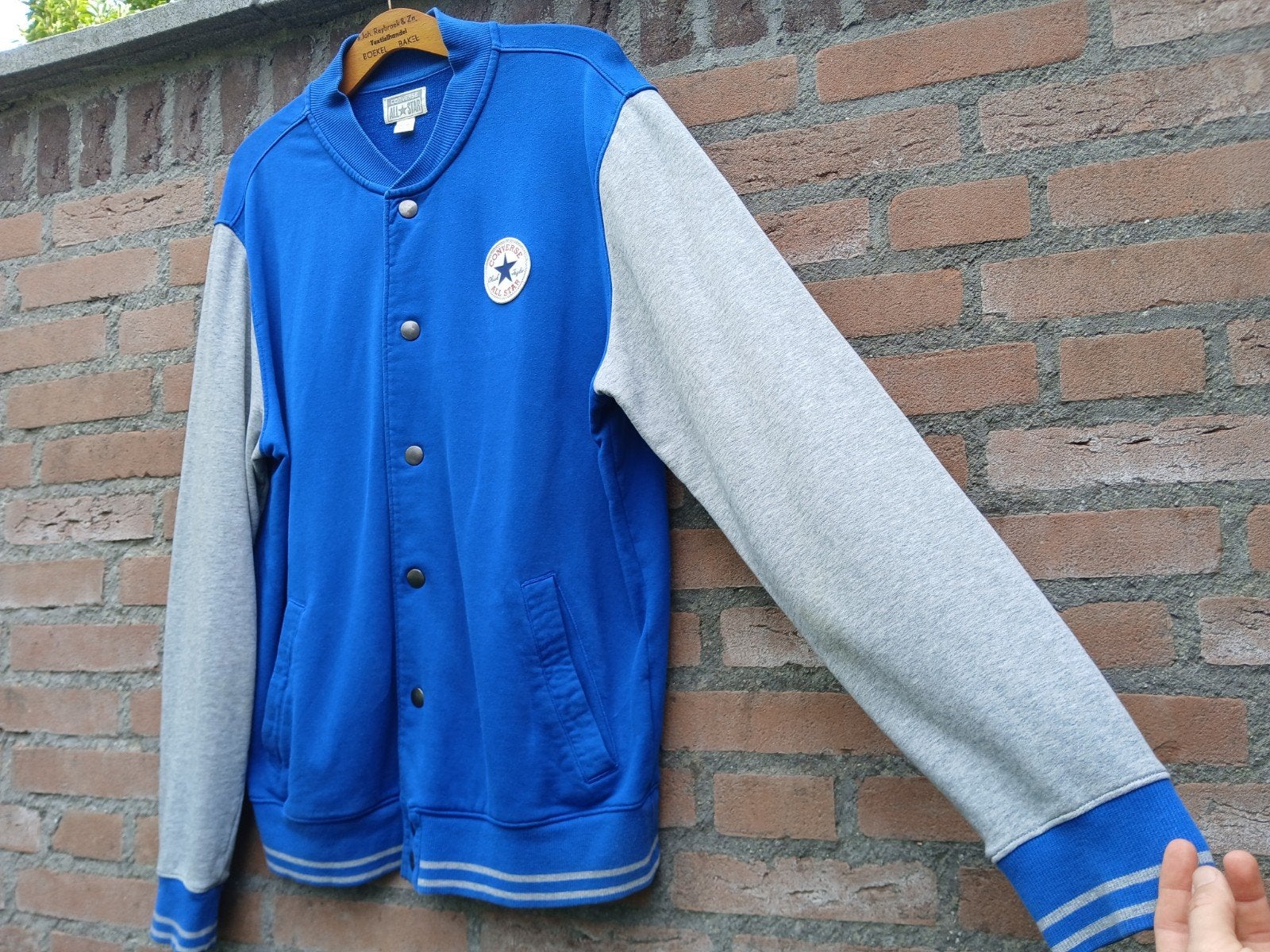 Retro blauw - grijs honkbal vest Converse All Star XL, Blauw, Maat 56/58 (XL), Ophalen of Verzenden, Converse All Star
