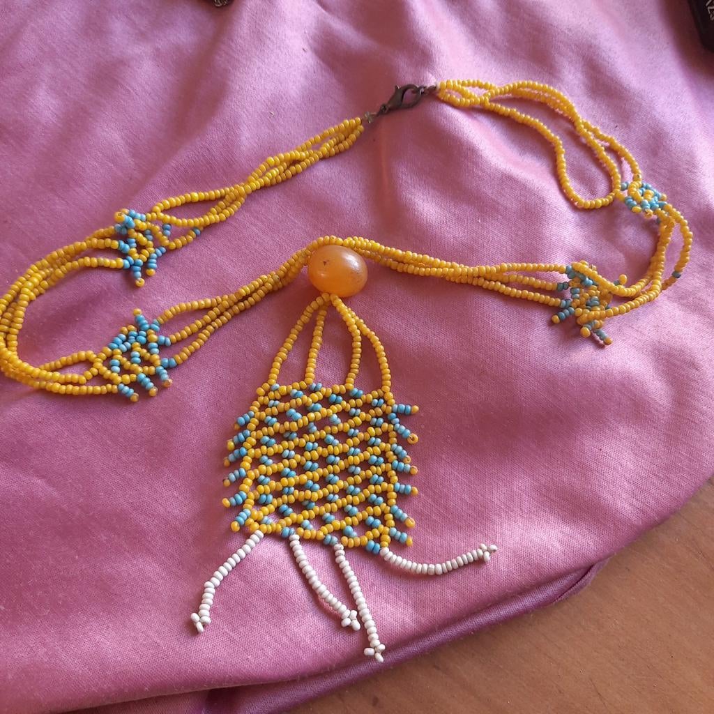 Tribal Indiaanse Ketting USA, Verzenden, Zilver, Overige materialen