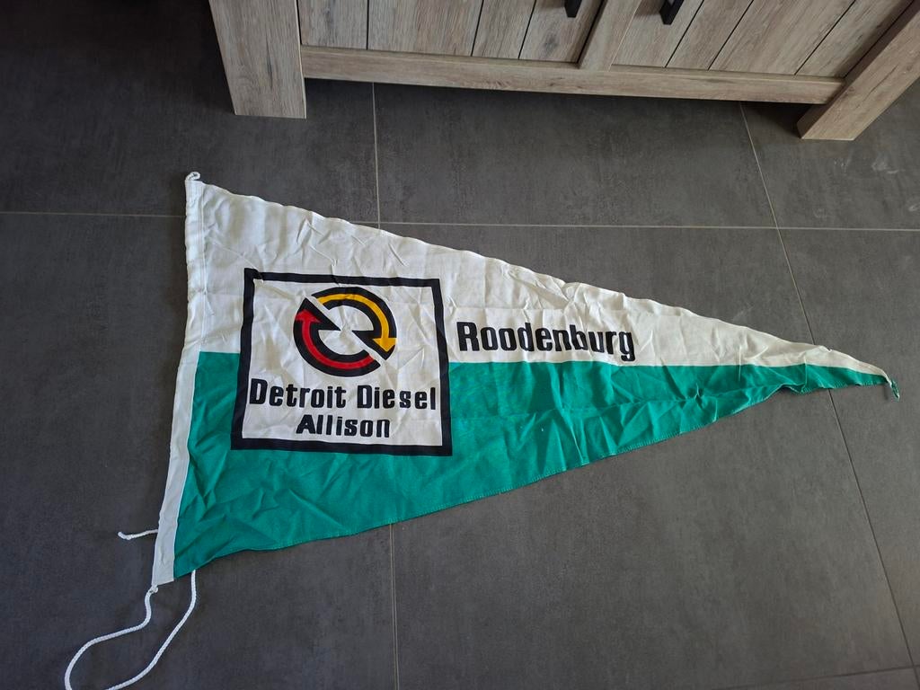 Roodenburg detroit diesel allison vlag, Ophalen of Verzenden, Zo goed als nieuw, Reclamebord