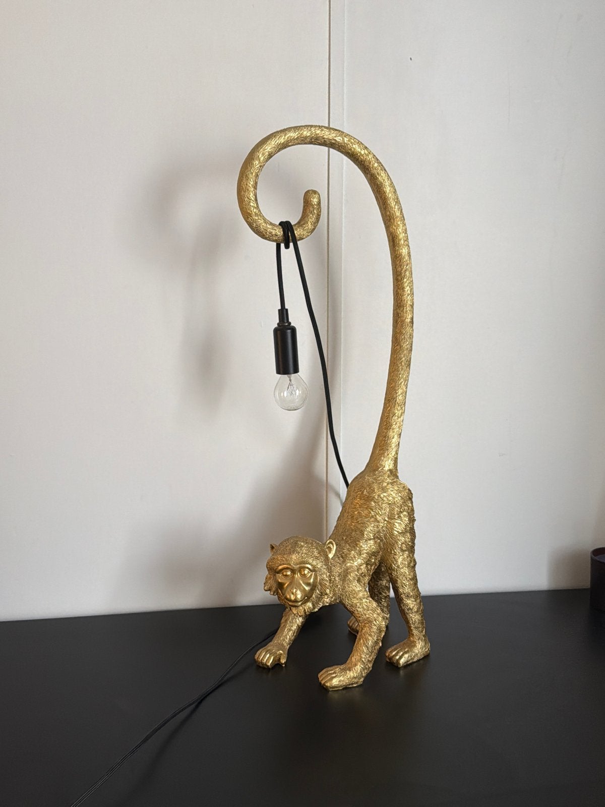 Gouden Aap Lamp - Unieke Decoratieve Tafellamp, Ophalen, Overige merken, Kunststof, E27 (groot)