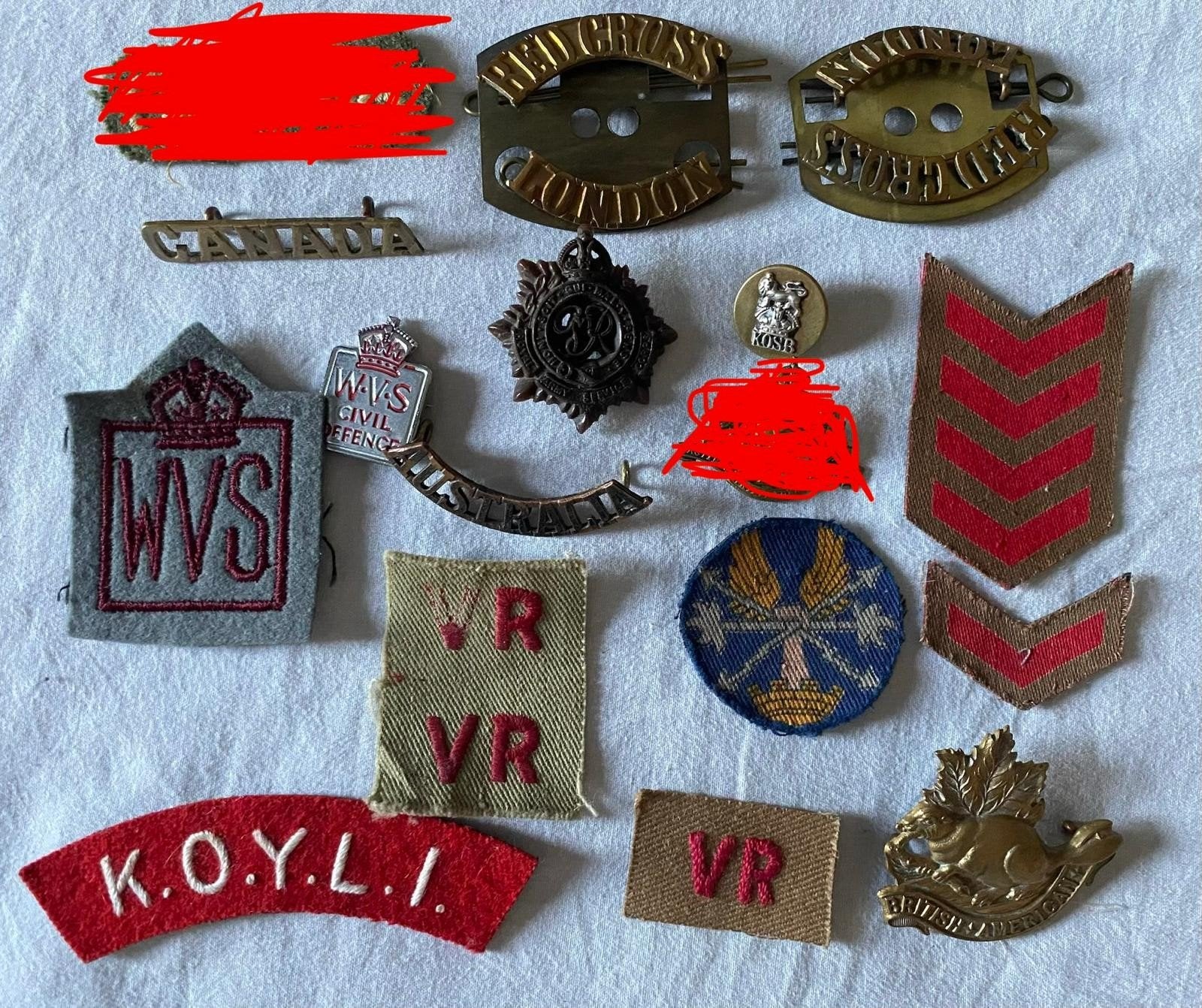 Engelse militaire emblemen uit WO2., Ophalen of Verzenden, Engeland, Embleem of Badge