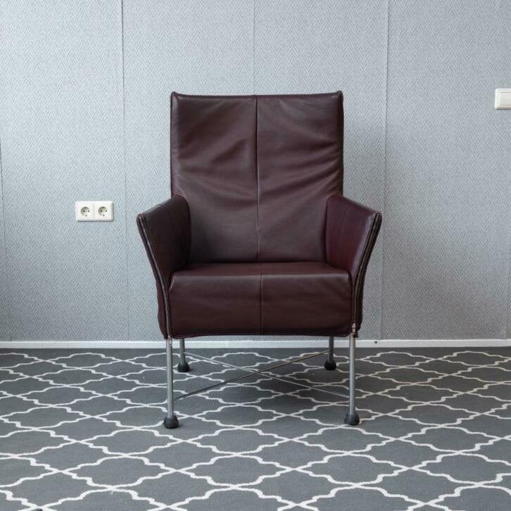 4 Showroomexemplaren! Montis Charly wijnrood - rvs frame, Niet ingevuld, Niet ingevuld, Leer, Ophalen of Verzenden