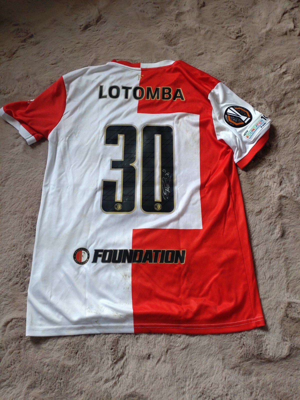 Feyenoord UEFA Cup Match Worn Shirt 2025-2026 - Lotomba #30, Ophalen of Verzenden