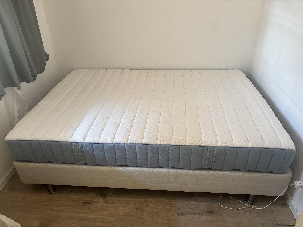 bed, Ophalen, Gebruikt, Steigerhout, Tweepersoons