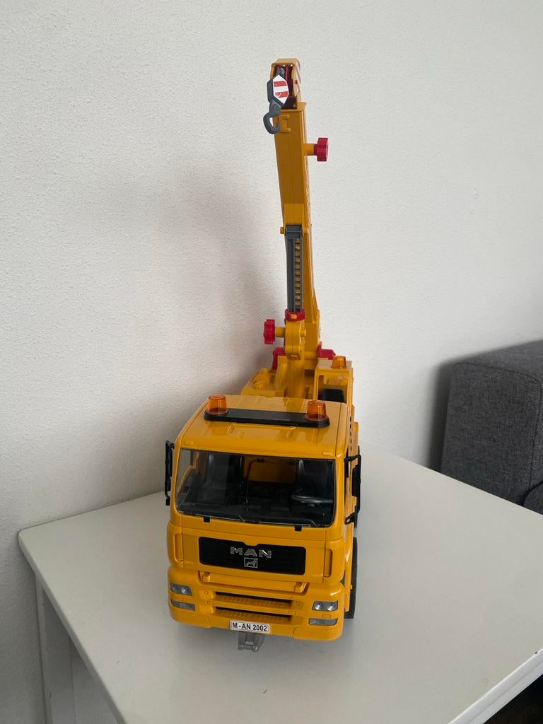 Bruder MAN TGA Vrachtwagen met Telescoopkraan, Ophalen of Verzenden, Gebruikt